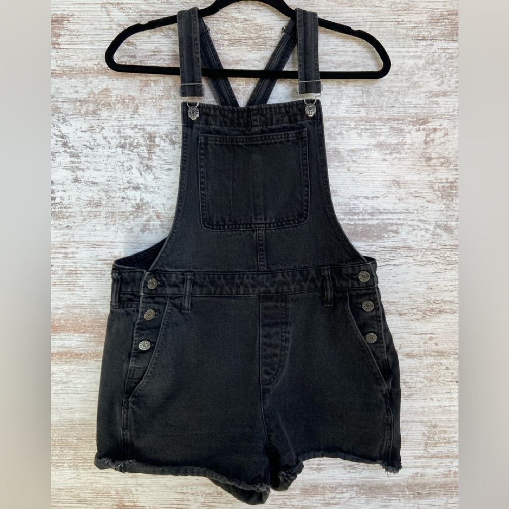 Madewell Black Jean Shorts Adjustable Straps